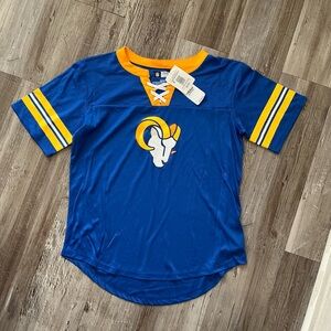 NWT NFL Los Angeles Rams lace up top
